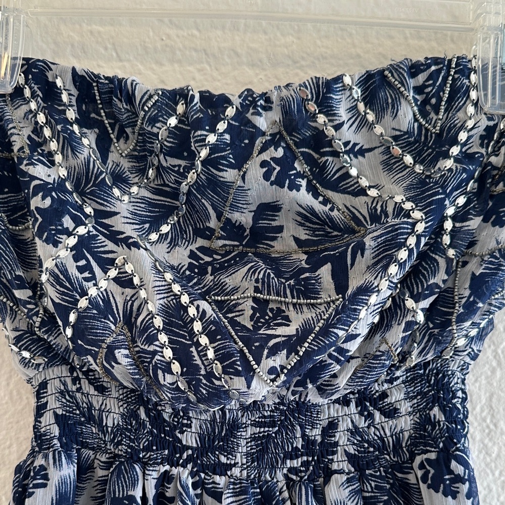 River Island Floral Strapless High-Low Dress - Picture 8 of 14